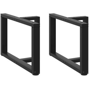Coffee Table Legs T-Shaped 2 pcs Black 70x25x(42-43) cm Steel Vidaxl Coffee Table Legs T-Shaped 2 pcs Black 70x25x(42-43) cm Steel Vidaxl