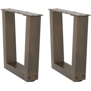 Coffee Table Legs V-Shape 2 pcs Natural Steel 40x(30-31.3) cm Steel Vidaxl Coffee Table Legs V-Shape 2 pcs Natural Steel 40x(30-31.3) cm Steel Vidaxl