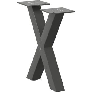 Coffee Table Legs X-Shaped 2 pcs Anthracite 37x(30-31) cm Steel Vidaxl Coffee Table Legs X-Shaped 2 pcs Anthracite 37x(30-31) cm Steel Vidaxl