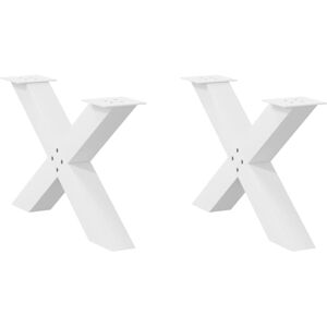 vidaXL White X-Shaped Dining Table Legs - Dining Table Legs vidaXL White X-Shaped Dining Table Legs - Dining Table Legs