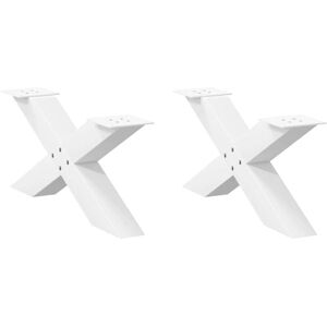 vidaXL White X-Shaped Table Legs 70x(30-31)cm - Table Legs vidaXL White X-Shaped Table Legs 70x(30-31)cm - Table Legs