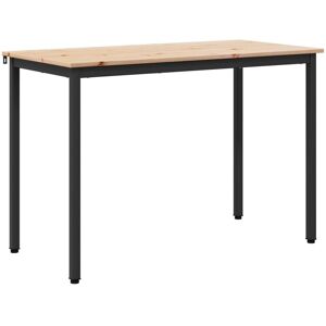 Dining Table Natural 110 x 55 x 75 cm Solid Pine Wood vidaXL Dining Table Natural 110 x 55 x 75 cm Solid Pine Wood vidaXL