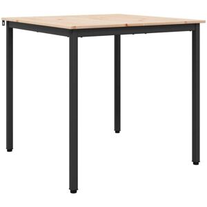 Dining Table Natural 80 x 80 x 75 cm Solid Pine Wood vidaXL Dining Table Natural 80 x 80 x 75 cm Solid Pine Wood vidaXL