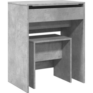 Vidaxl - Dressing Table and Stool Concrete Grey 60x40x113.5 cm Vidaxl - Dressing Table and Stool Concrete Grey 60x40x113.5 cm