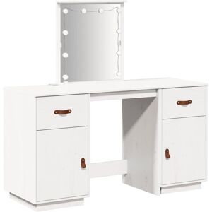Dressing Table Set with led White Solid Wood Pine Vidaxl Dressing Table Set with led White Solid Wood Pine Vidaxl