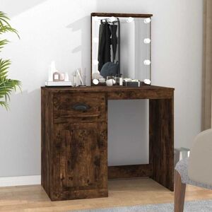 Vidaxl - Dressing Table with led Smoked Oak 90x50x132.5 cm Engineered Wood Vidaxl - Dressing Table with led Smoked Oak 90x50x132.5 cm Engineered Wood