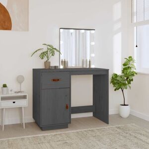 Vidaxl - Dressing Table with led Grey 95x50x133.5 cm Solid Wood Pine Vidaxl - Dressing Table with led Grey 95x50x133.5 cm Solid Wood Pine