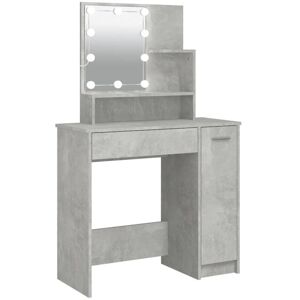 vidaXL Concrete Grey Dressing Table with LED - Furniture vidaXL Concrete Grey Dressing Table with LED - Furniture