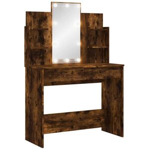 Vidaxl - Dressing Table with led Lights Smoked Oak 96x40x142 cm Vidaxl - Dressing Table with led Lights Smoked Oak 96x40x142 cm