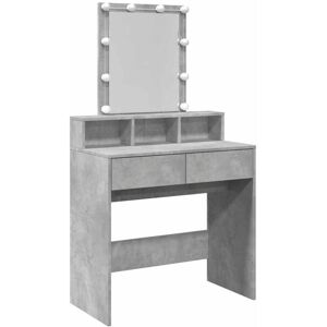 vidaXL Grey Concrete LED Dressing Table - Makeup Vanity vidaXL Grey Concrete LED Dressing Table - Makeup Vanity