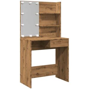 Dressing Table with led Artisan Oak 74.5x40x141 cm Vidaxl Dressing Table with led Artisan Oak 74.5x40x141 cm Vidaxl