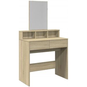 Dressing Table with Mirror Sonoma Oak 80x41x144.5 cm Vidaxl Dressing Table with Mirror Sonoma Oak 80x41x144.5 cm Vidaxl