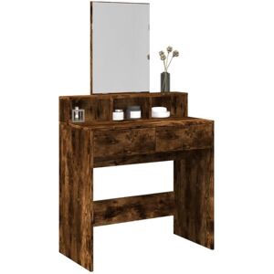 Dressing Table with Mirror Smoked Oak 80x41x144.5 cm Vidaxl Dressing Table with Mirror Smoked Oak 80x41x144.5 cm Vidaxl