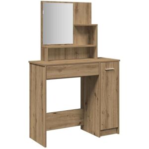 Vidaxl - Dressing Table with Mirror Artisan Oak 86.5x35x136 cm Vidaxl - Dressing Table with Mirror Artisan Oak 86.5x35x136 cm
