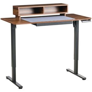 BELIANI Electric Adjustable Standing Desk LUCAMA Brown/ Black 120 cm 60 cm with USB Port BELIANI Electric Adjustable Standing Desk LUCAMA Brown/ Black 120 cm 60 cm with USB Port