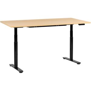 Beliani - Electric Adjustable Standing Desk Modern Round Feet 180 x 72 cm Light Brown Top and Black Base Destinas Beliani - Electric Adjustable Standing Desk Modern Round Feet 180 x 72 cm Light Brown Top and Black Base Destinas