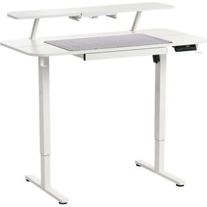 BELIANI Electric Adjustable Standing Desk WILBANKS White 120 cm 60 cm with USB Port BELIANI Electric Adjustable Standing Desk WILBANKS White 120 cm 60 cm with USB Port