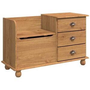 Vidaxl - Entryway Storage Bench Brown 100 x 39 x 62 cm Solid pine wood Vidaxl - Entryway Storage Bench Brown 100 x 39 x 62 cm Solid pine wood