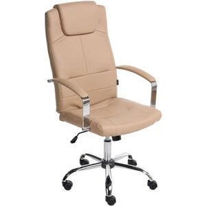 BELIANI Executive Chair WINNER Faux Leather Sand Beige BELIANI Executive Chair WINNER Faux Leather Sand Beige