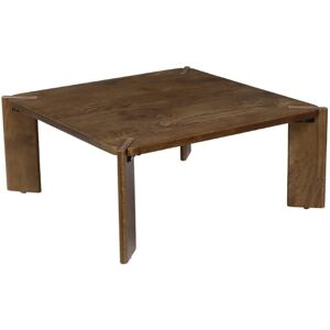 SWEEEK Square coffee table in solid mango wood, Reva, walnut coloured, 80x80x36 cm SWEEEK Square coffee table in solid mango wood, Reva, walnut coloured, 80x80x36 cm
