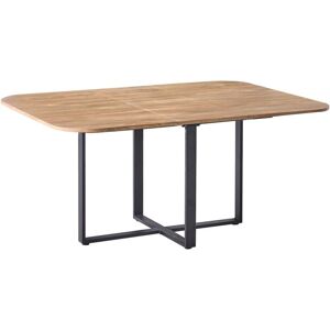 BELIANI Extending Dining Table COOPER Brown 120/160 cm 120 cm BELIANI Extending Dining Table COOPER Brown 120/160 cm 120 cm