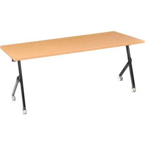 BELIANI Foldable Office Desk BENDI Brown 180 cm 60 cm BELIANI Foldable Office Desk BENDI Brown 180 cm 60 cm