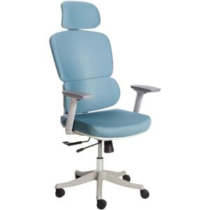 Beliani - Functional Office Chair Polyester Upholstery Adjustable Armrests and Headrest Sliding Seat Height Adjustment Swivel Base Tilting Backrest Beliani - Functional Office Chair Polyester Upholstery Adjustable Armrests and Headrest Sliding Seat Height Adjustment Swivel Base Tilting Backrest
