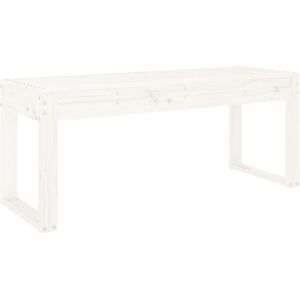 Vidaxl - Garden Bench White 110x38x45 cm Solid Wood Pine Vidaxl - Garden Bench White 110x38x45 cm Solid Wood Pine