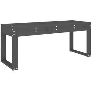 Vidaxl - Garden Bench Grey 110x38x45 cm Solid Wood Pine Vidaxl - Garden Bench Grey 110x38x45 cm Solid Wood Pine