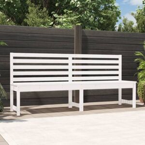 Vidaxl - Garden Bench White 201.5 cm Solid Wood Pine Vidaxl - Garden Bench White 201.5 cm Solid Wood Pine