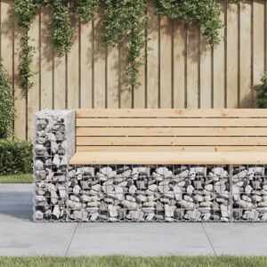 Garden Bench Gabion Design 122x71x65.5 cm Solid Wood Pine vidaXL Garden Bench Gabion Design 122x71x65.5 cm Solid Wood Pine vidaXL