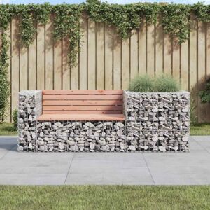 Vidaxl - Garden Bench with Gabion Basket Solid Wood Douglas Vidaxl - Garden Bench with Gabion Basket Solid Wood Douglas