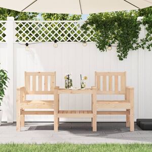Vidaxl - Garden Bench with Table 2-Seater Solid Wood Pine Vidaxl - Garden Bench with Table 2-Seater Solid Wood Pine