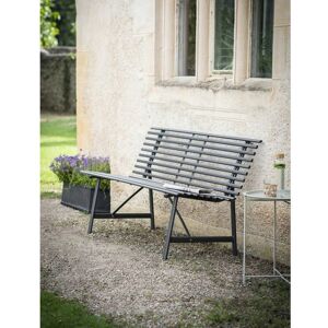 Garden Trading - Richmond Bench Seat Chair Park Metal Carbon Grey Garden Trading - Richmond Bench Seat Chair Park Metal Carbon Grey