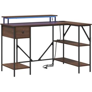 Vidaxl - Desk with Drawer Brown oak 120 x 79 x 86.5 cm Engineered wood Vidaxl - Desk with Drawer Brown oak 120 x 79 x 86.5 cm Engineered wood