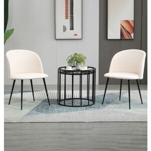 Hallowood Furniture - Cullompton Small Dining Table and 2 Chairs, White Marble Effect Top Kitchen Table (0.8m) and High-back Grey Fabric Dining Hallowood Furniture - Cullompton Small Dining Table and 2 Chairs, White Marble Effect Top Kitchen Table (0.8m) and High-back Grey Fabric Dining