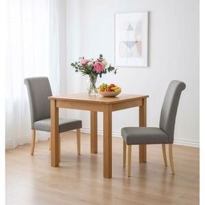 Hallowood Furniture Hereford Small Dining Table and 2 Chairs, Square Light Oak Small Table and Chairs, Small Kitchen Dining Table Set with 2 Roll Top Hallowood Furniture Hereford Small Dining Table and 2 Chairs, Square Light Oak Small Table and Chairs, Small Kitchen Dining Table Set with 2 Roll Top