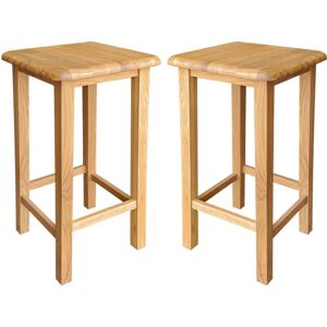 Hallowood Furniture - Waverly Oak Breakfast Bar Stools, Pair of Kitchen Stool with Footrest, Light Oak Wooden Stool, Bar Stool for Breakfast Bar, Hallowood Furniture - Waverly Oak Breakfast Bar Stools, Pair of Kitchen Stool with Footrest, Light Oak Wooden Stool, Bar Stool for Breakfast Bar,