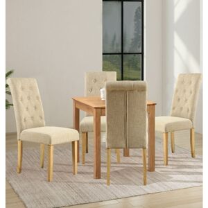 Hallowood Furniture Hereford Oak Dining Table and Chair Set 4, Kitchen Square Small Table and Chairs, Light Oak Dining Set with 4 Linen Fabric Hallowood Furniture Hereford Oak Dining Table and Chair Set 4, Kitchen Square Small Table and Chairs, Light Oak Dining Set with 4 Linen Fabric
