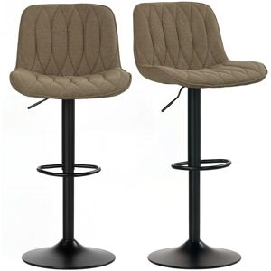 Bar Stools Set of 2, Modern Armless Bar Chairs, Brown - Homcom Bar Stools Set of 2, Modern Armless Bar Chairs, Brown - Homcom