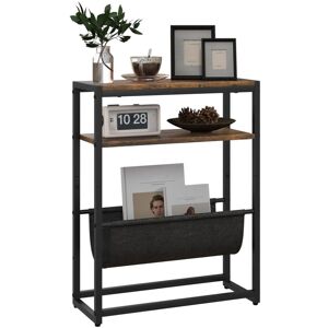 HOMCOM Narrow Side Table, End Table with 3-Tier Storage for Living Room HOMCOM Narrow Side Table, End Table with 3-Tier Storage for Living Room
