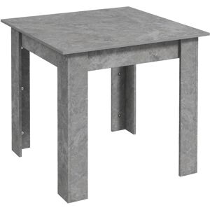 Homcom - Square Dining Table with Faux Cement Effect for Living Room, Dining Room Homcom - Square Dining Table with Faux Cement Effect for Living Room, Dining Room