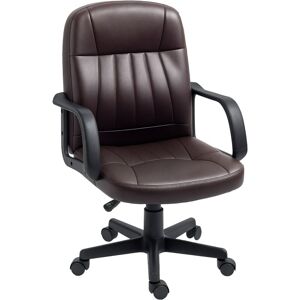 Homcom - Swivel Executive Chair pu Leather Computer Desk Chair Office Furniture Dark brown Homcom - Swivel Executive Chair pu Leather Computer Desk Chair Office Furniture Dark brown