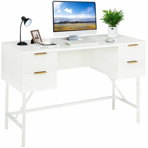 Costway - Home Office Desk Computer Desk Study Writing Table pc Workstation w/ 4 Drawers Costway - Home Office Desk Computer Desk Study Writing Table pc Workstation w/ 4 Drawers