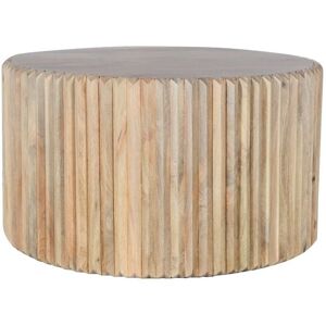 Hudson Carved Round Coffee Table - Mango Wood - L80 x W80 x H46 cm Hudson Carved Round Coffee Table - Mango Wood - L80 x W80 x H46 cm
