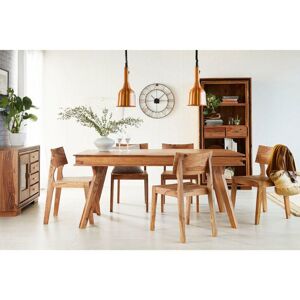 Verty Furniture - Indus Sheesham Wood Medium Size Dining Table Set 2 Chairs And 1 Bench Verty Furniture - Indus Sheesham Wood Medium Size Dining Table Set 2 Chairs And 1 Bench