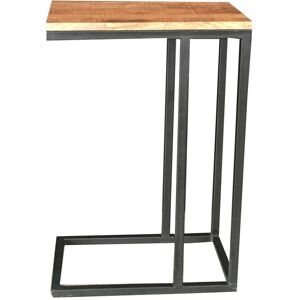 Industrial Side Table -Sawn Finish - Mango Wood/Iron - L25 x W40 x H60 cm - PP Sawn Finish Industrial Side Table -Sawn Finish - Mango Wood/Iron - L25 x W40 x H60 cm - PP Sawn Finish