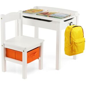 Costway - 2PCS Kids Table & Chair Set Toddler Play Furniture Flip Top Toddler Study Desk Costway - 2PCS Kids Table & Chair Set Toddler Play Furniture Flip Top Toddler Study Desk