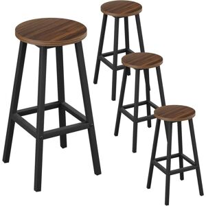 Klihome 4x Bar Stools Sturdy Metal Frame Breakfast Dining Bar Stools Fixed Height Bar Stools Breakfast Bar, Counter, Kitchen and Home, Dark wood Klihome 4x Bar Stools Sturdy Metal Frame Breakfast Dining Bar Stools Fixed Height Bar Stools Breakfast Bar, Counter, Kitchen and Home, Dark wood