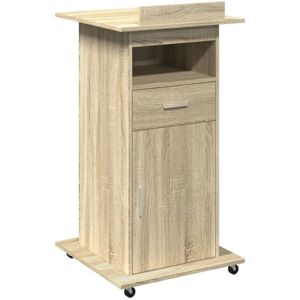 Vidaxl - Lectern with Wheels & Drawer Sonoma Oak 55x55x107 cm Engineered Wood Vidaxl - Lectern with Wheels & Drawer Sonoma Oak 55x55x107 cm Engineered Wood